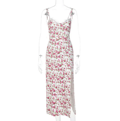 Summer Dress with Flowers - Light and Comfortable