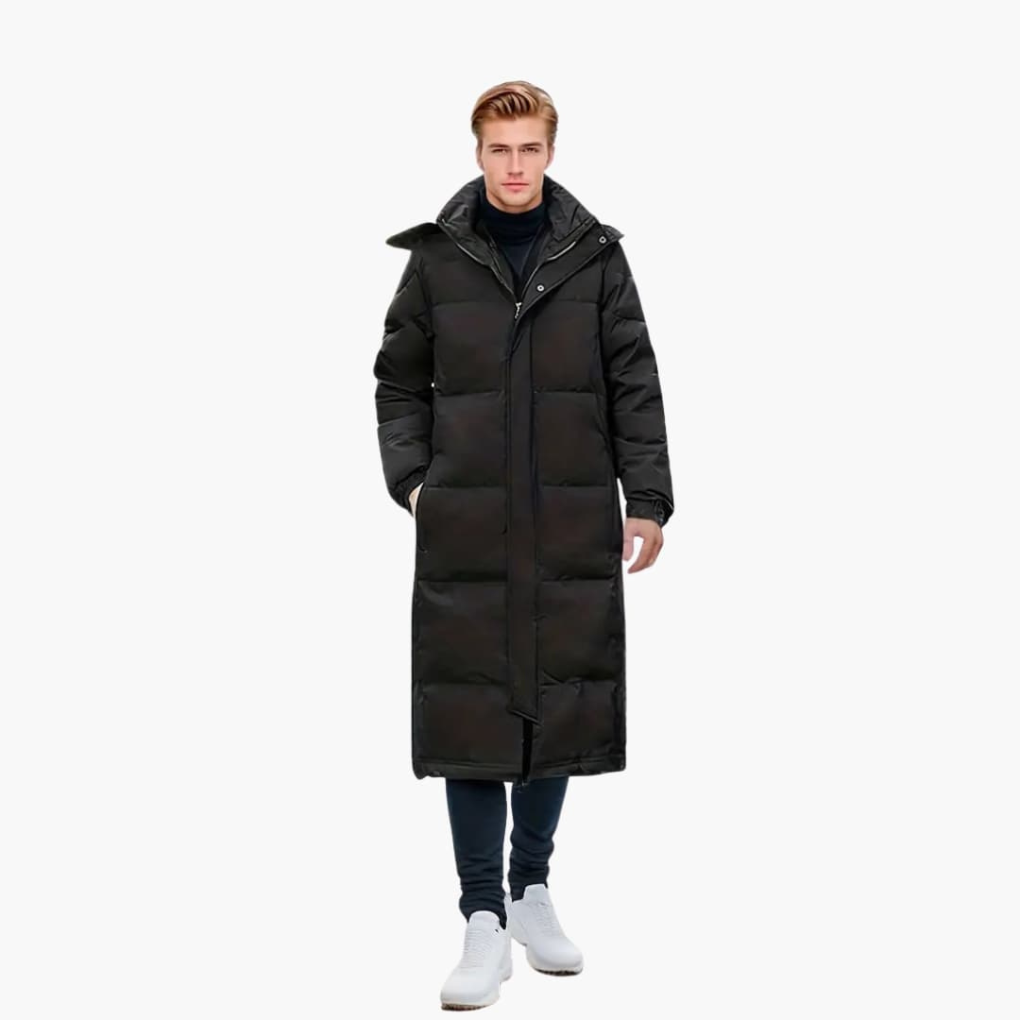 Men's Padded Winter Jacket with Full Zip