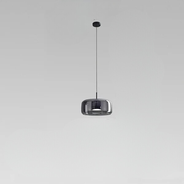 Minimalistisk pendellampe i glass - gjennomsiktig lys