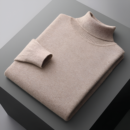 High-Quality Cashmere Roll Neck Jumper for Men