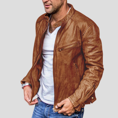 Men's Jacket with Stand-Up Collar