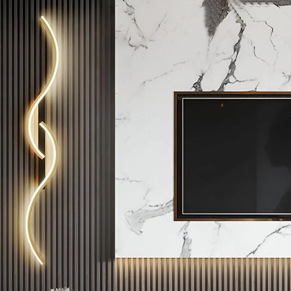 Moderna lampada LED curva da parete per interni con illuminazione d'atmosfera