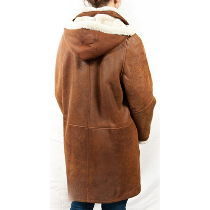 Chaqueta de mujer Cozy Shearling con capucha – Cálida y cómoda