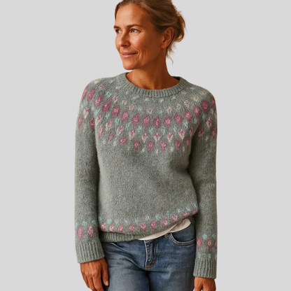 Women's Printed Wool Sweater