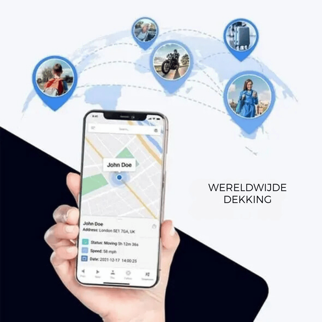 3x mini-gps-tracker - Krachtige tracker voor auto en sleutels