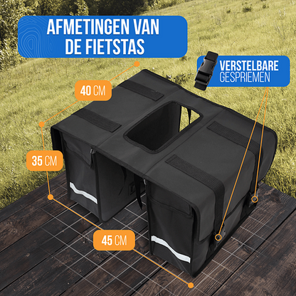 Doppelte hintere Fahrradtasche