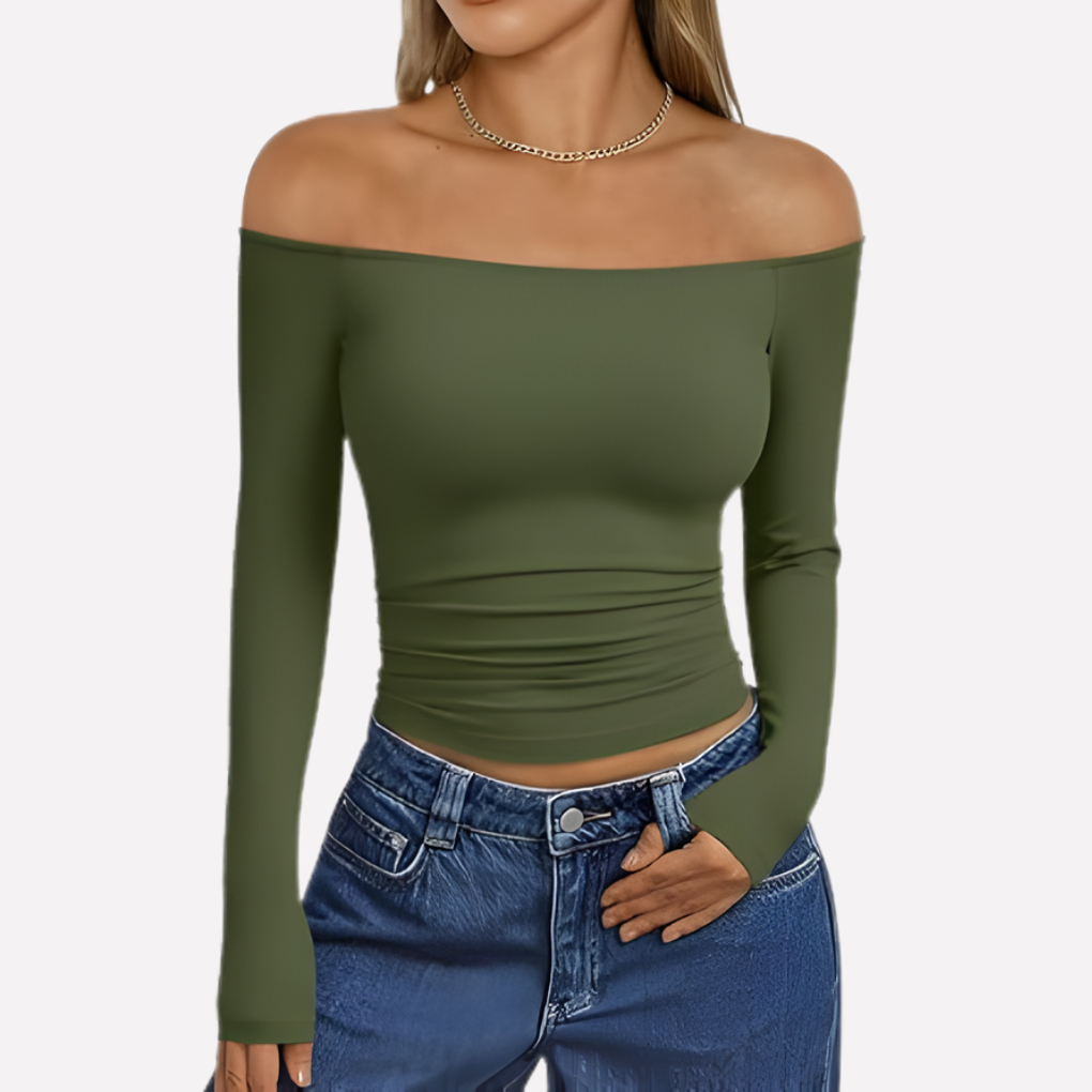 Women’s Off-The-Shoulder Long Sleeve Top