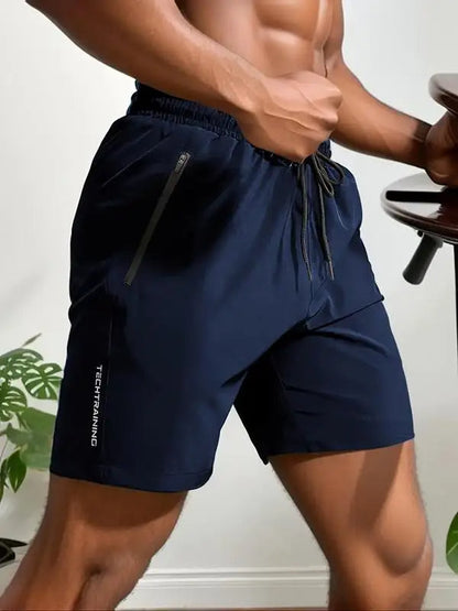 Men's Summer Shorts with High Waist and Letter Print