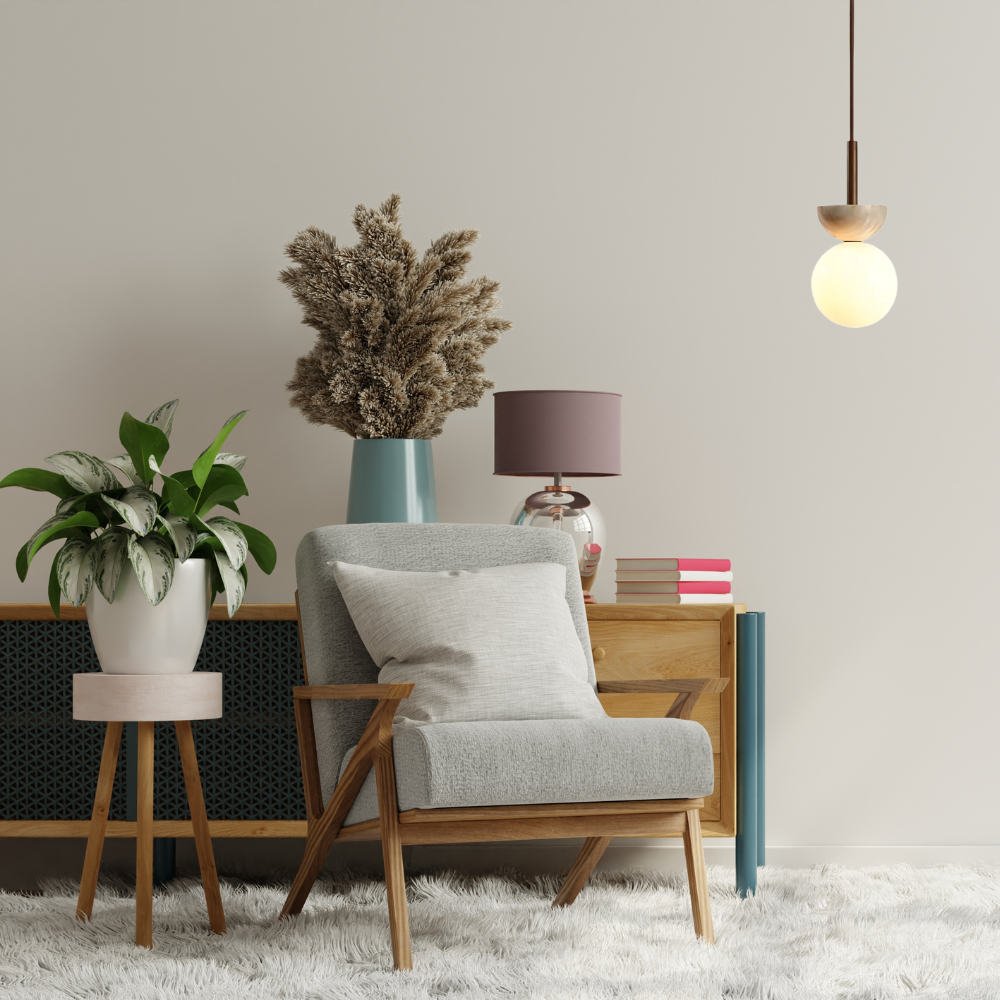 Round Travertine LED Pendant Lamp – Modern Elegance