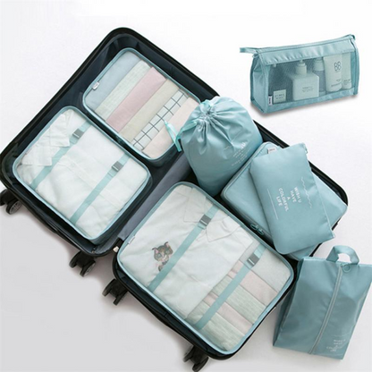8-Piece Travel Set – Luggage Dividers & Organizer Cubes