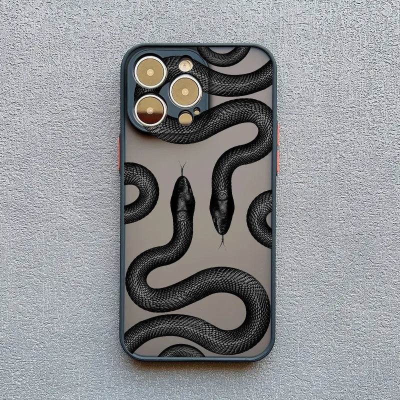 Cover per telefono con motivo a serpente – Design sottile e ammortizzante