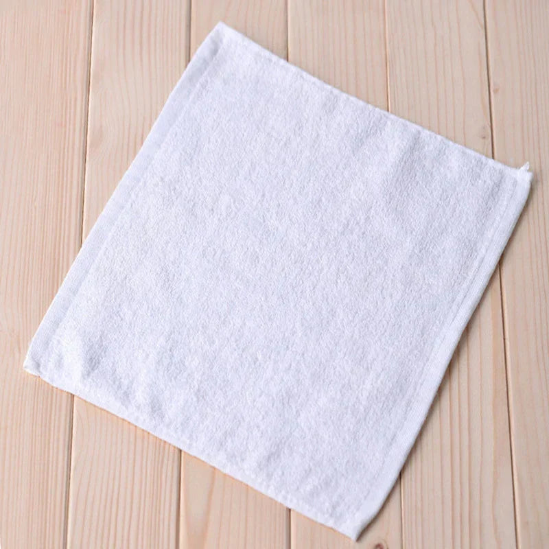 10 pieces of white, soft cotton facial cloths
