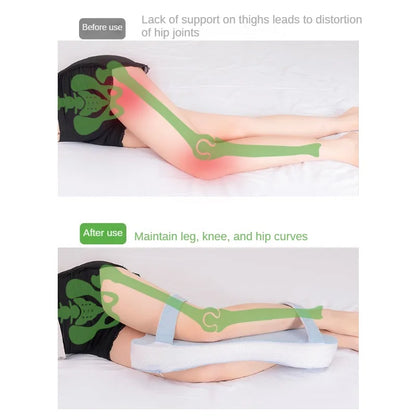 Ergonomic Leg Pillow for Sleeping with Memory Foam and Optimal Support