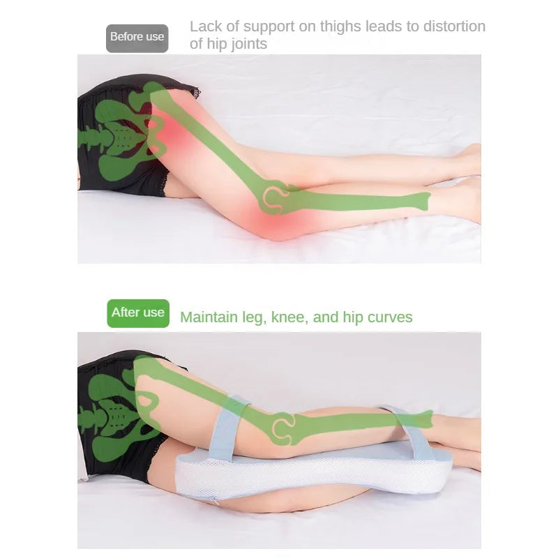 Ergonomisch beenkussen om mee te slapen, van traagschuim en met optimale ondersteuning
