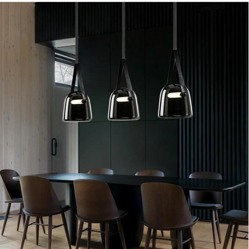 Elegante Pendelleuchte Radiance aus Glas und Metall