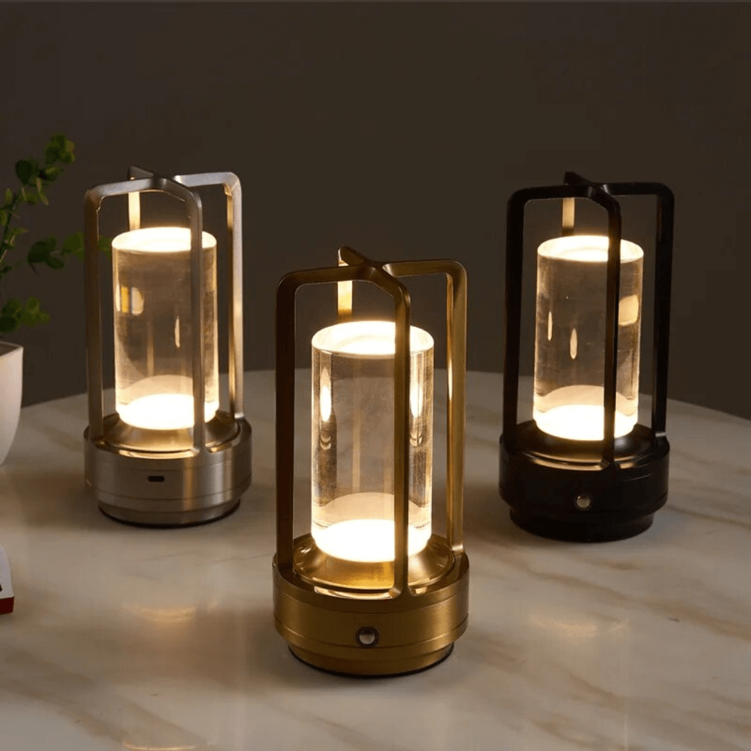 Crystal Lantern Table Lamp