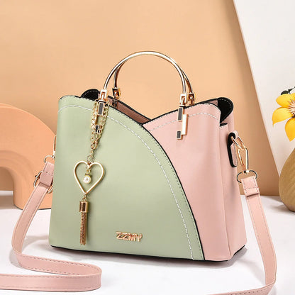 Selene – Large Retro Women's Handbag with Contrast Colour and Plenty of Storage
