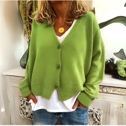 Soft knitted, relaxed cardigan for women