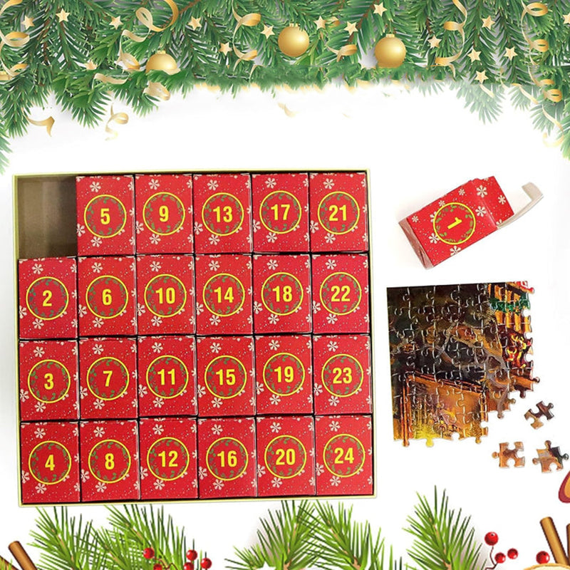 Christmas Puzzle Advent Calendar – 1008 Pieces, Daily Puzzle Fun