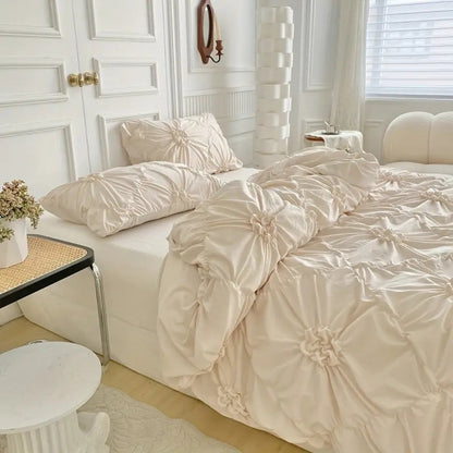 Luxury Duvet Cover Set with Pinch Pleat Design