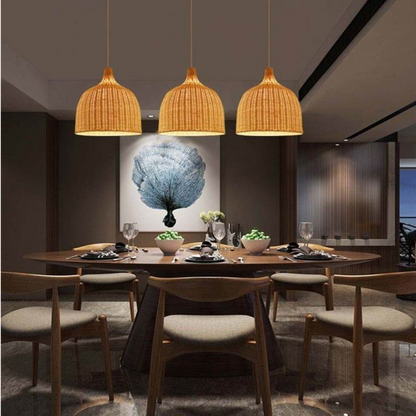Woven Rattan Pendant Light Shade – Timeless Elegance