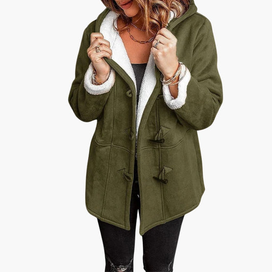 Chaqueta acolchada para mujer – estilo con cierre de botón de palanca