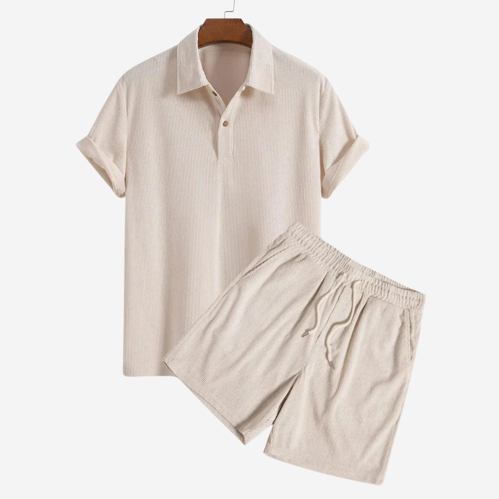Men's Twill Shirt with Short Sleeves