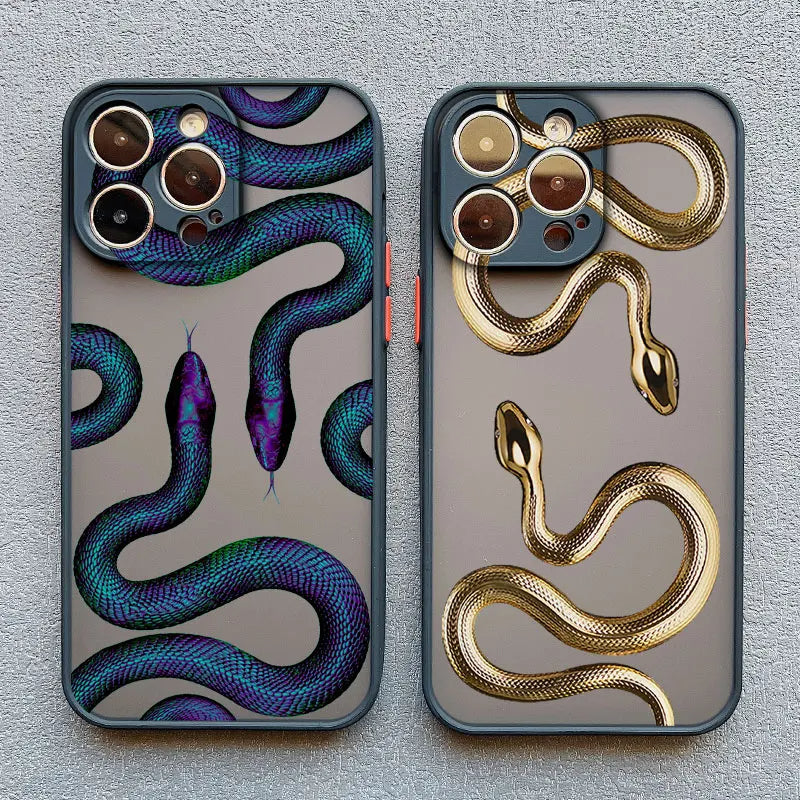 Cover per telefono con motivo a serpente – Design sottile e ammortizzante