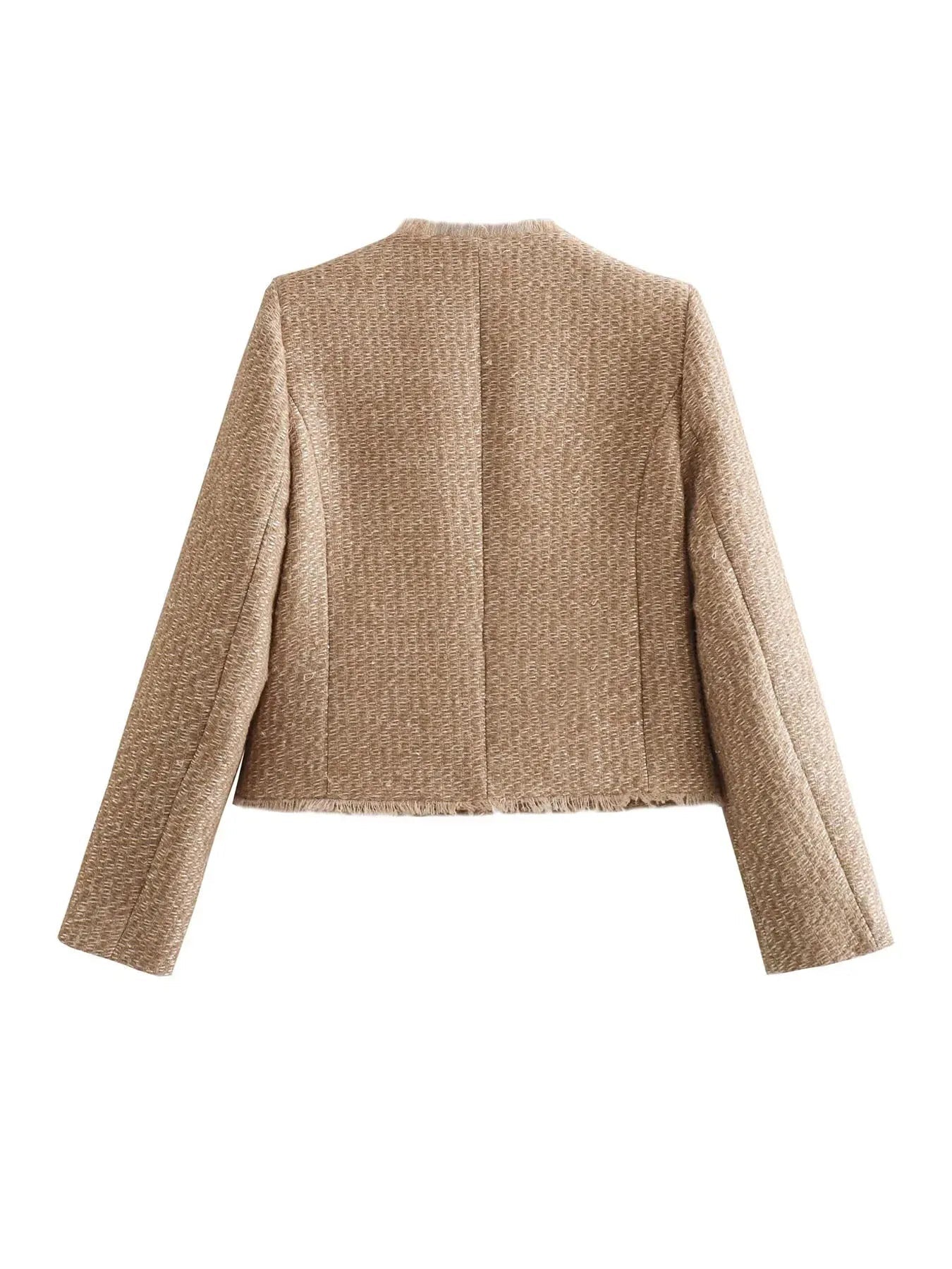 Short cardigan with button fastening and pockets for women - Nilda