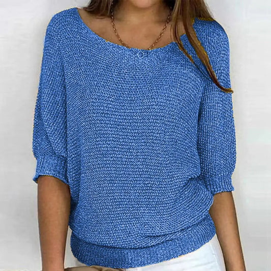 Noami – Pull chaud en maille avec manches papillon et col rond