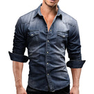 Camicia da uomo - Effetto denim - Ideale per l’estate