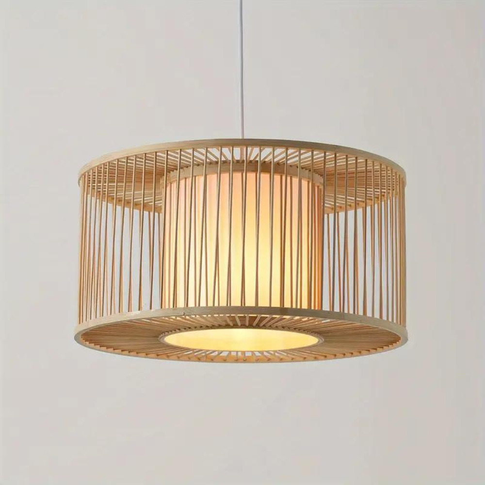 Bamboo Pendant Lamp Night Butterfly