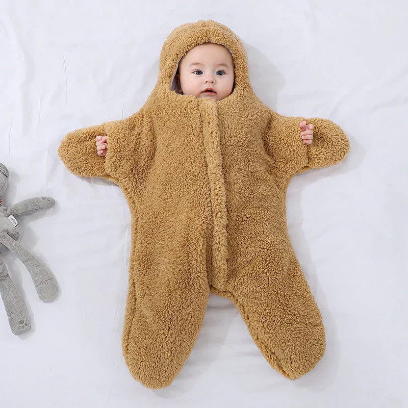 Cartoon Hooded Romper for Babies - Unisex Jumpsuit with Long Sleeves