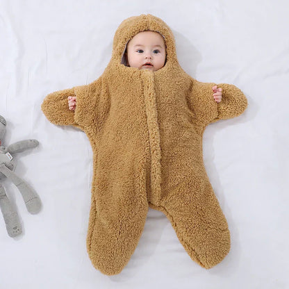 Cartoon Hooded Romper for Babies - Unisex Jumpsuit with Long Sleeves