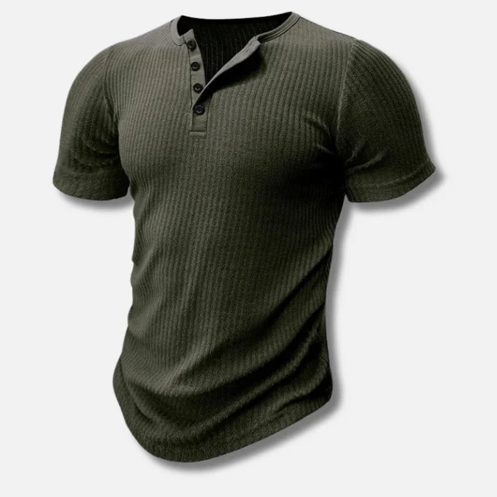 Camiseta de hombre con cierre de botones