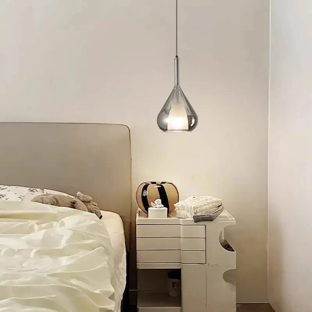 Lámpara colgante de cristal Lágrimas de luz