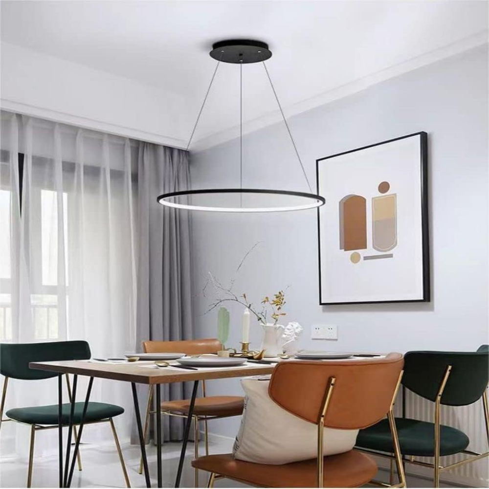 Elegant Circular Pendant Light with Dimmable LED