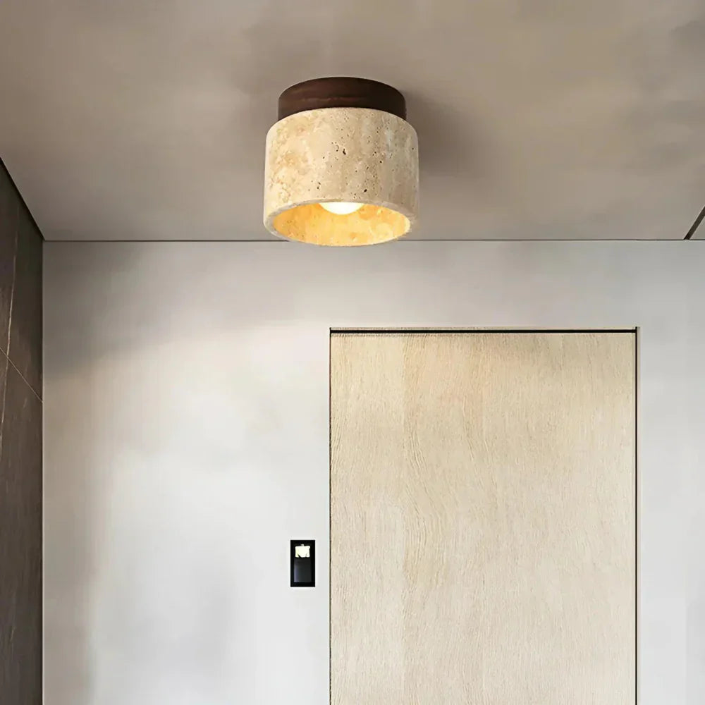 LED Ceiling Lamp Travertine - Retro & Modern Design