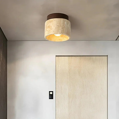 LED Ceiling Lamp Travertine - Retro & Modern Design