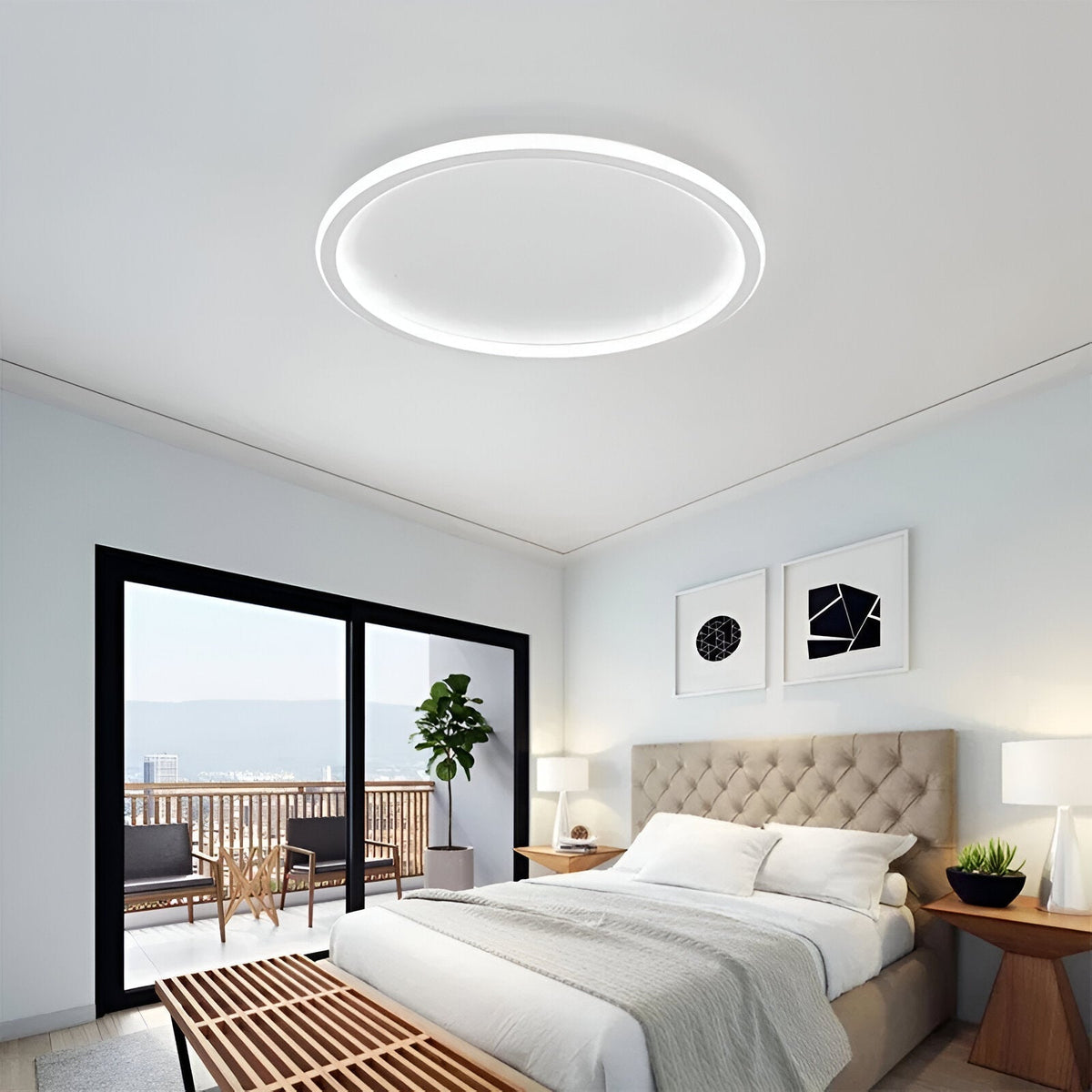 Lámpara de techo moderna y ultrafina - Iluminación LED con estilo