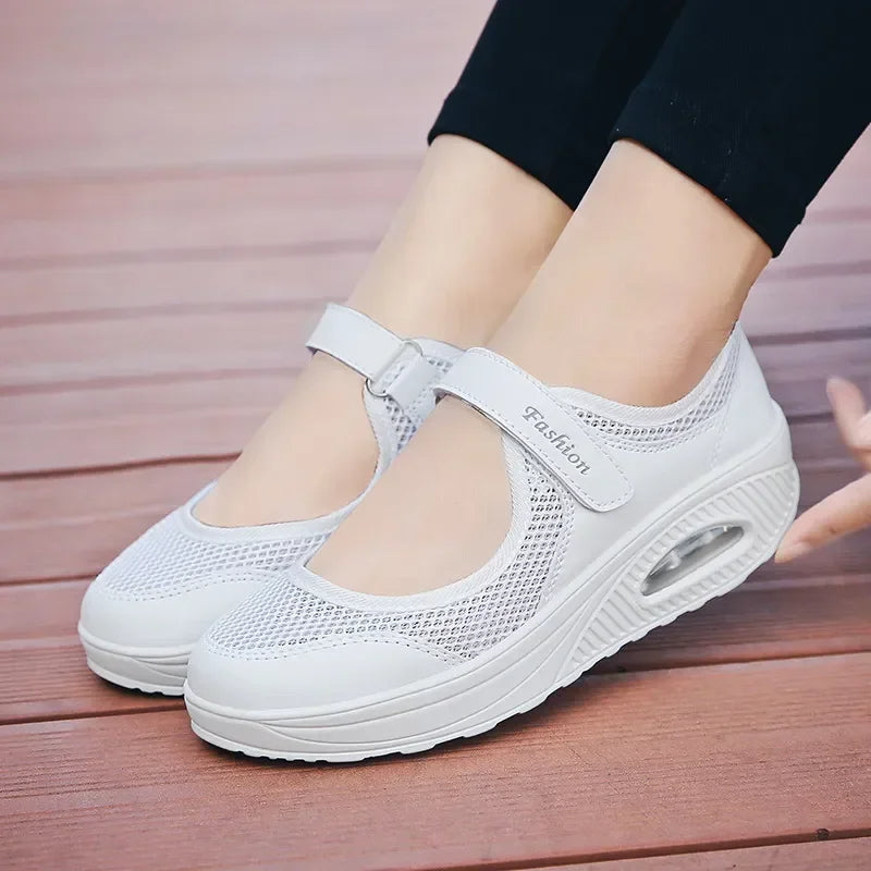 Lightweight Women's Sneakers with Wedge Heel