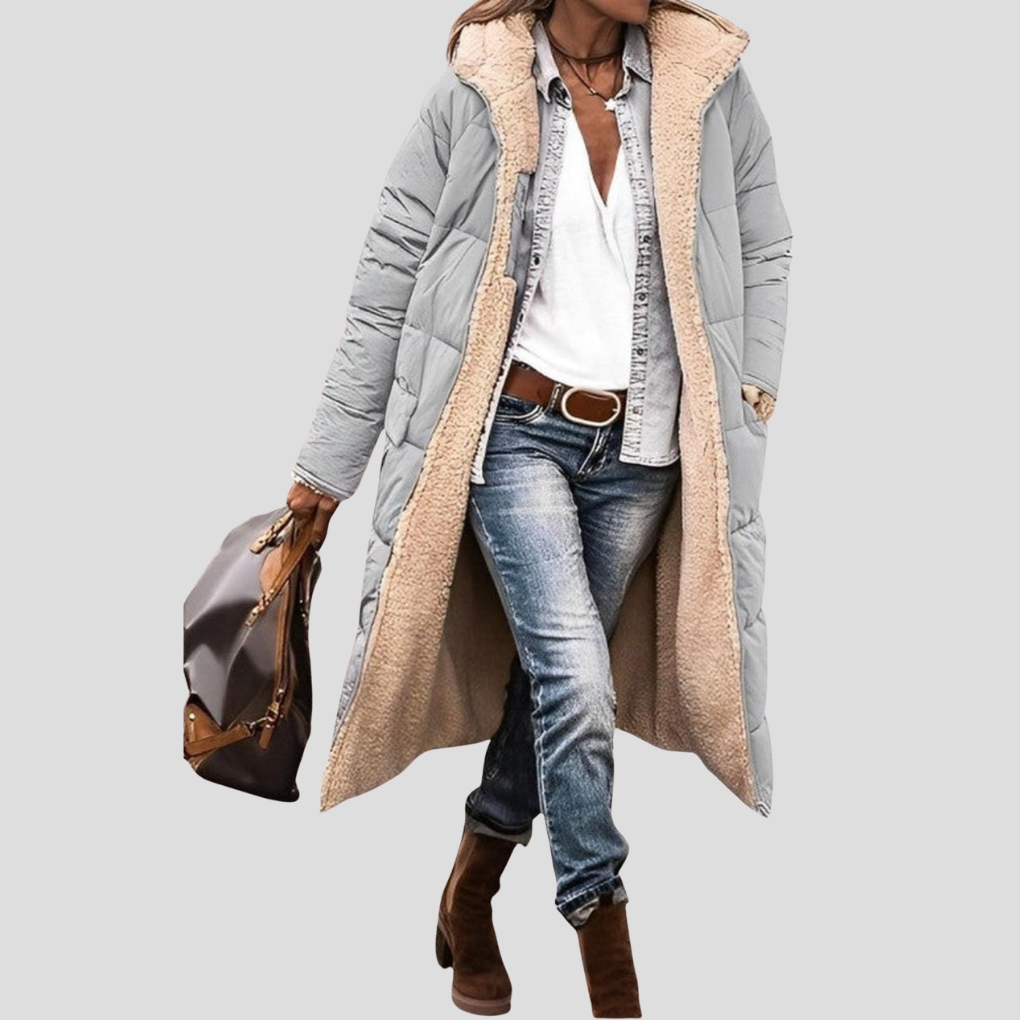 Long Reversible Winter Coat for Women