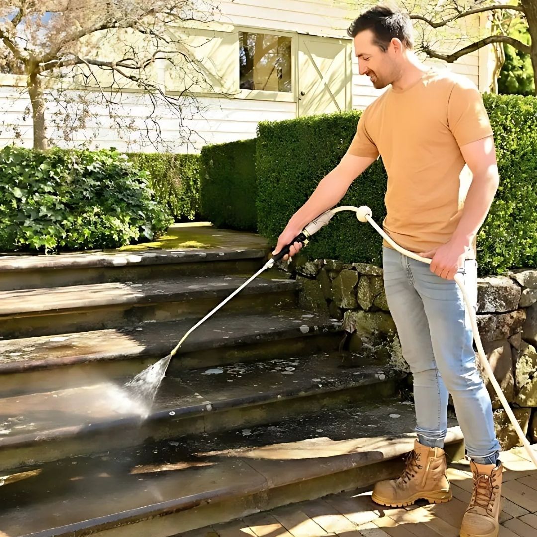 Powerful High-Pressure Sprayer for Garden Hose for Thorough Outdoor Cleaning