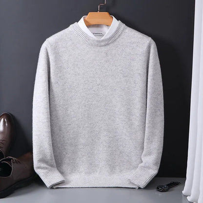 Oversized Cashmere Jumper with O-Neck for Men