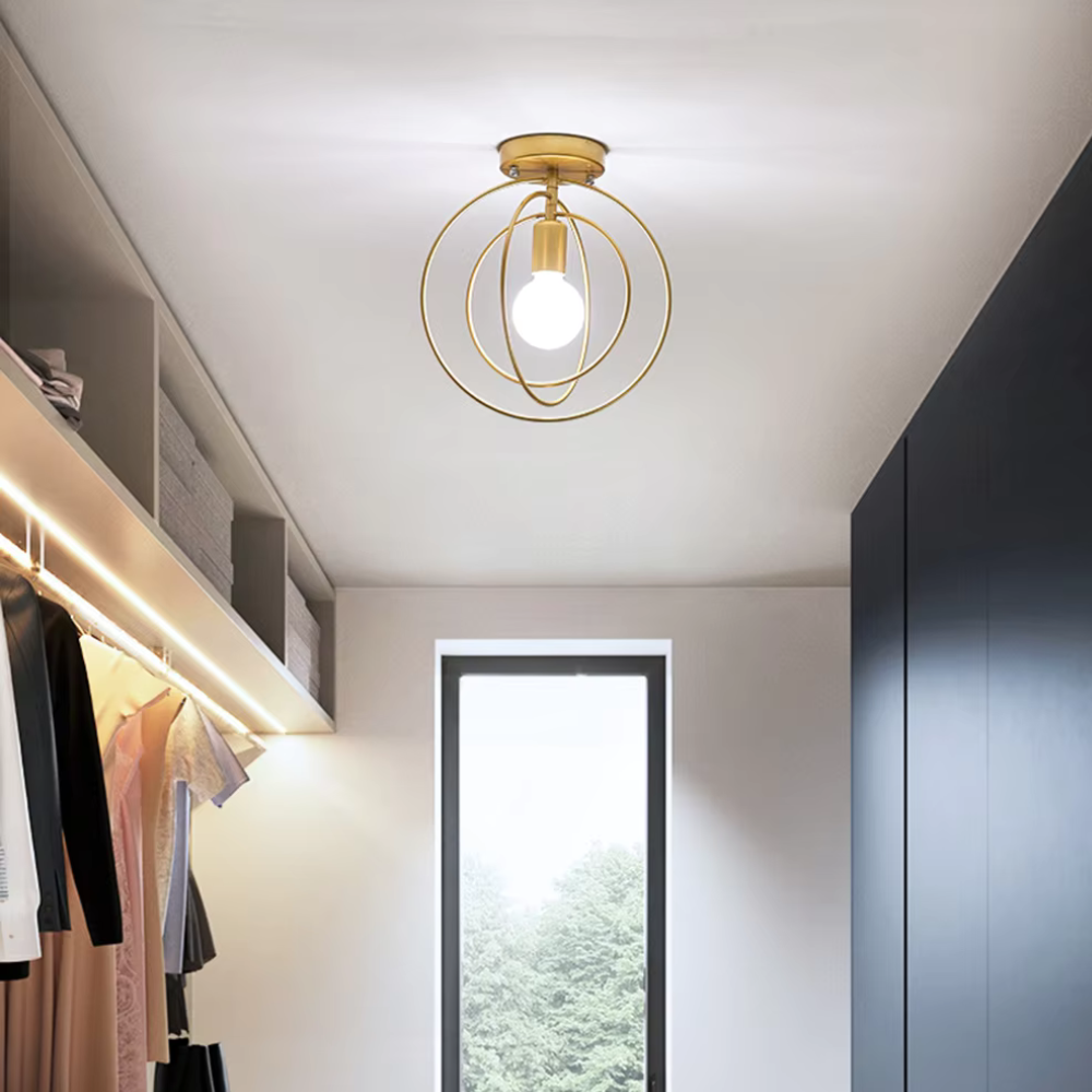 Luxury Gold Ring Ceiling Lamp