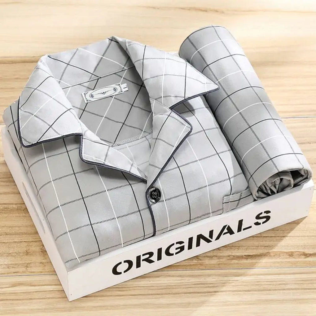 Pyjama set with shirt and button closure - Rex