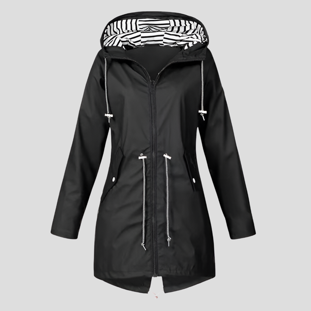 Wasserdichte Damenjacke mit Kapuze