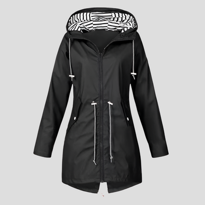 Wasserdichte Damenjacke mit Kapuze