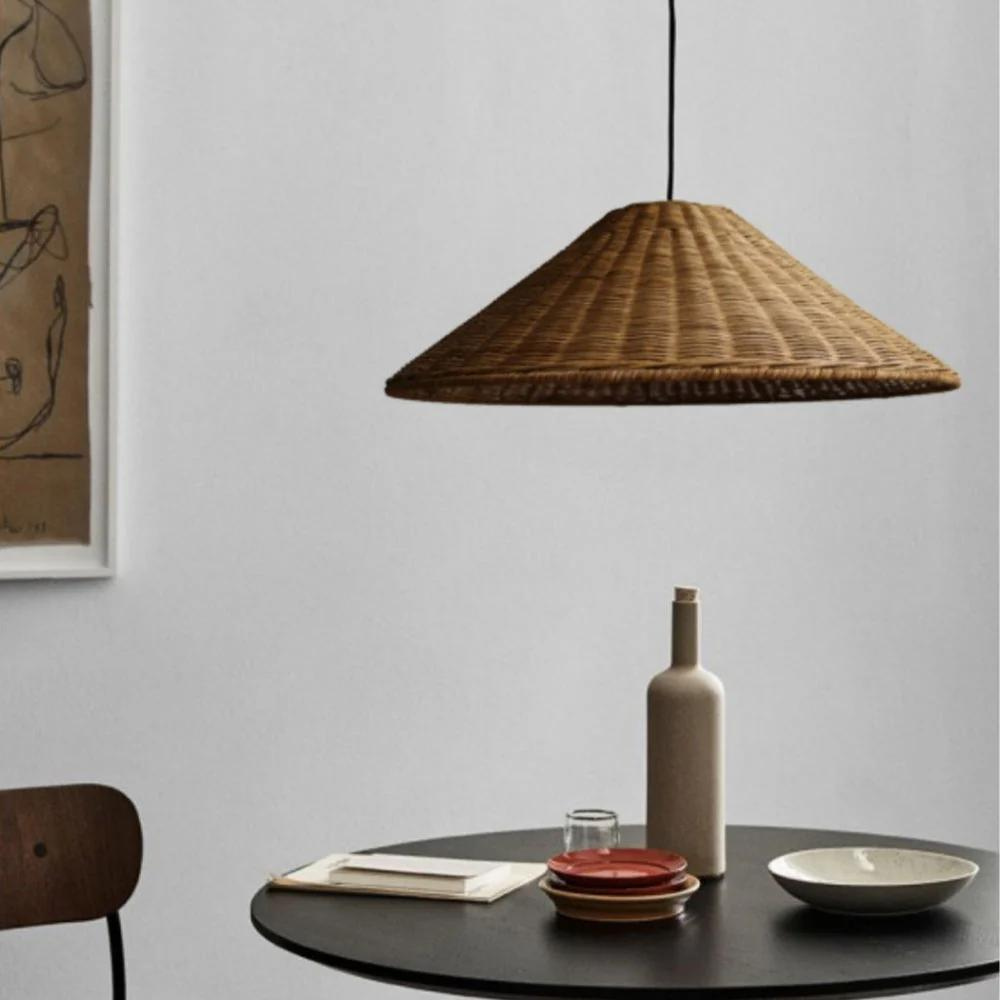 Lampada a sospensione vintage in rattan - Eleganza artigianale