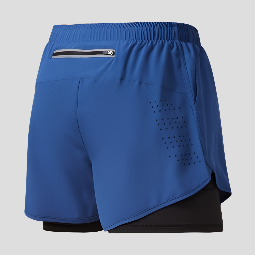Quick-drying running shorts with zip for men